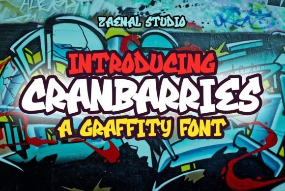 Cranbarries: A Playful Graffiti Display Font for Bold Designs